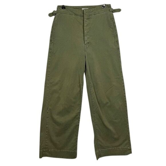 Mother "The Cinch Greaser" Killing Time Fatigue Green Pants Wide Leg Size 25 - Picture 3 of 16